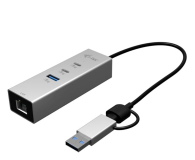 i-tec USB-C/USB-A Metal HUB 3 - 2x USB-C 1x USB-A 2.5GLAN - 1516525 - zdjęcie 1